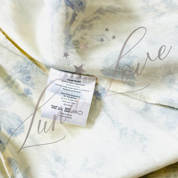 V. CHAPMAN Vera Ruffle Corset Midi Dress In Provencal Blue Floral (size 10) NWT - Picture 8 of 14